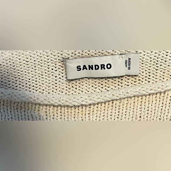 SALE NWT - Sandro "Baby Oil" Knitted Relaxed Fit Sweater Size Small - Picture 4 of 6